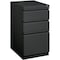 Lorell Mobile 3-Drawer File Cabinet with Full-Width Pull, 15" x 20" x 27.8", Charcoal LLR66909 - alternate 1